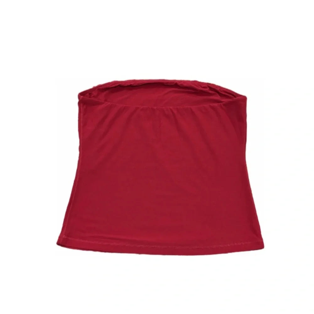 Red Strapless Tube Top - Picture 2 of 3